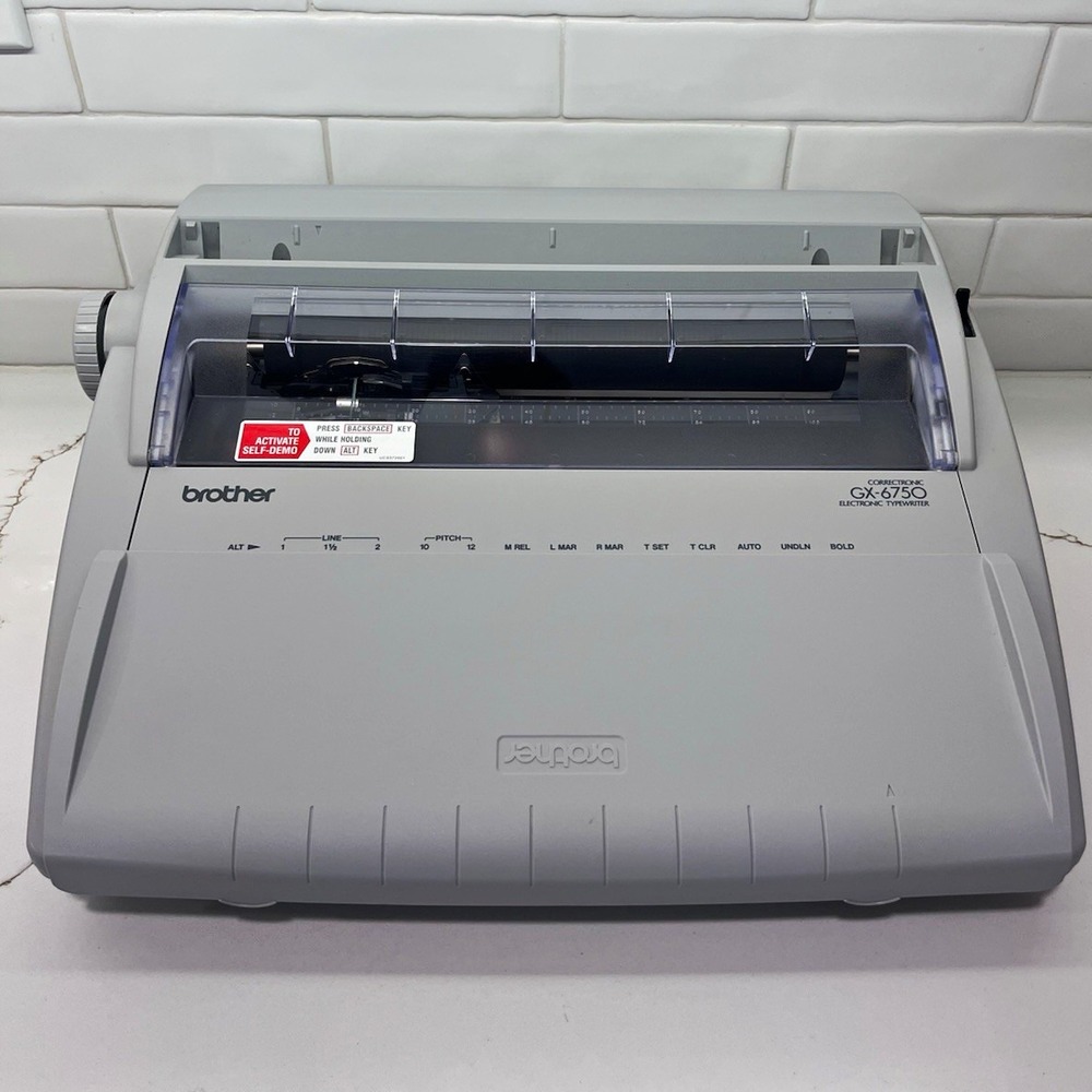 Brother Correctronic GX-6750 Electronic Typewriter with Paper Tray TESTED WORKS